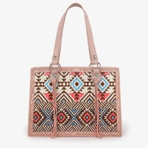Montana West Southwestern Concealed Carry Tote Bag, Pink bag color is 1st 2 pics